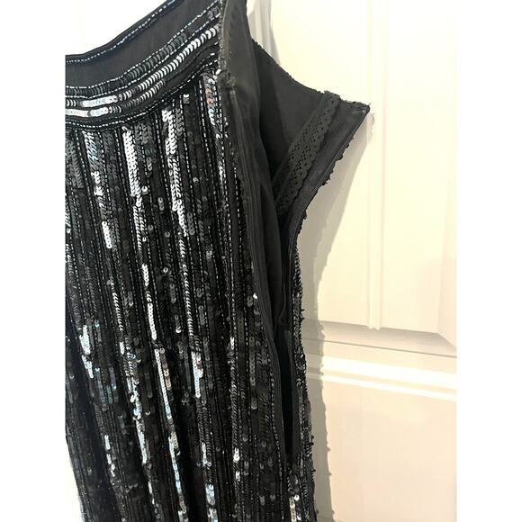 Stenay Vintage Black Beaded Sequined Dress Elegant Evening Formal Womens Sz 10 - Picture 10 of 12